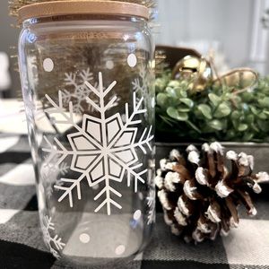 Snowflake coffee/beer glass